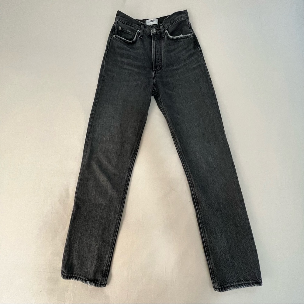 AGOLDE 90s Pinch Waist Black Straight Leg Jean
